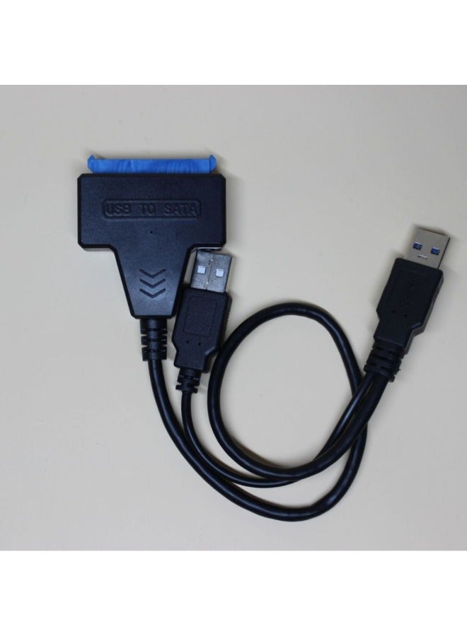 كابل بيانات القرص الصلب USB3.0 إلى SATA2.0 عبر الحدود بالجملة 2.5/3.5 بوصة كابل محرك الأقراص الصلبة الميكانيكي سهل الاستخدام - اللون: USB3.0 ثنائي الأسلاك مع خط محرك الأقراص السهل DC مزود طاقة 12V2A - Image 5